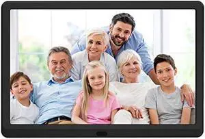 Atatat 10 inch Digital Photo Frame, Digital Picture Frame with Adjustable Brightness, Support Sleep Mode Photo Deletion,1080P Video,Slideshow, Black