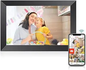 Digital Picture Frame, 10.1 1280x800 HD IPS Touch Screen Picture Frames with 32GB Memory, Smart Digital Photo Frame Warm Gifts for Mom, Quick & Easy Setup,Share Photos and Videos via Frameo App