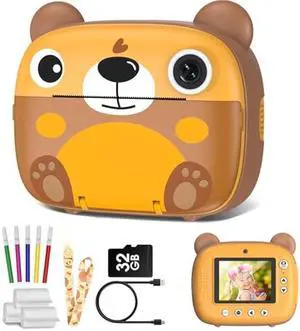 Kids Instant Camera for 3-12 Years Old Kids Toddlers Childrens Boys Girls Birthday Gifts 2.4 Inch Screen 12MP / 1080P HD Video Camera Baby Instant Print Digital Camera
