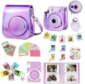 WOGOZAN Mini 11 Accessories for Fujifilm Instax Mini 11 Instant Camera Include Case, Color Filters, Photo Album, 2x3 Frames, Selfie Lens and Stickers (Magic Purple) (No Camera)