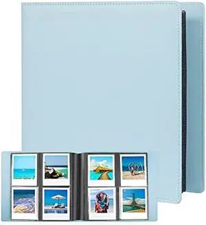 192 Pockets Photo Album for Polaroid 600 Itype Pictures, Large Photo Album for Polaroid i-Type, 600, SX-70 Instant Photos, Picture Book Capacity 192 Photos for Fujifilm Wide Instant Camera (Blue)