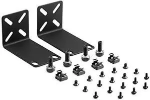 Rack Mount Kit for 12.6 inch Switches, Adjustable Rack Ears for Netgear, Cisco, D-Link, TRENDnet and Dell Products, Mount 12.6 Wide to 19 Equipment, Adjustable Hole Distance 14-30mm
