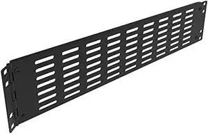 Jingchengmei 2U Hinged Blank Panel - Slot Vented Server Rack Panel for 19-Inch Network Cabinet or Server Rack Enclosure Black (2UVBPHN, Black)