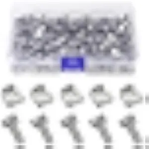 M6 x 20mm Rack Mount Cage Nuts, Screws and Washers (60 Pack, Carbon Steel, Silver, Server Rack and Cabinet Environments)
