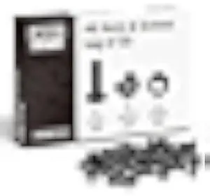 50 Pack of Black M6 Cage Nuts & Screws for Rack Mount Equipment Server 19 and 10 Cabinet, Patch Panel, Server Shelves Fixing & Installation Screws & Cage Nuts Wall Mount Server Network Enclosure