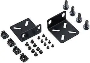 Rack Mount Kit Universal 1U Rack Ears with Adjustable Holes Distance, Compatible for Most Cisco, NETGEAR,Dell, D-Link, Linksys, TRENDnet and Buffalo Tech Switches