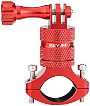 Mountain Bike Camera Handlebar Mount for GoPro Hero 8/9/10/11/12,360 Degree Rotation Aluminum Motorcycle Bicycle Rack Mount Holder for DJI Osmo Action,AKASO/YI & Action Camera AccessoriesRed