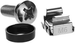 60-Pack M6 x 16mm Screws and Cage Nuts for 1U 2U 6U 12U Server Shelf Cabinets Rack Mount Screw cage nut