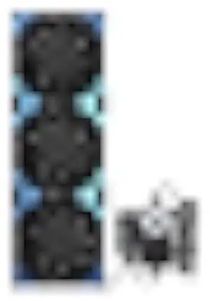 120mmx3 360mm Adjustable Computer PC Vent Fans 3-12V Speed Controller for Chicken Coop Rack Space Window Wall Cabinet Server Mining Rig Exhaust Cooling