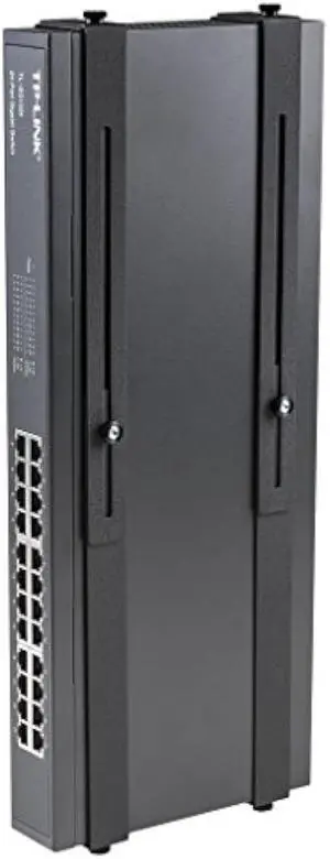 HIDEit Mounts Uni-NSM Mount - Black Steel Adjustable 1U Network Device Wall Mount for A/V Components, Mount for Network Switch, Ethernet Splitter and Ethernet Switch