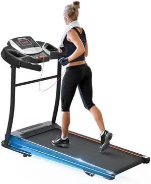 Treadmills for Home, Folding Treadmill with Incline and Heart Rate Sensor, 2.5HP Quiet Brushless with USB Charge Station, Small Space Portable Running Walking Machine, 300lbs Weight Capacity