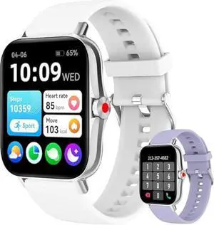 Smart Watches for Women(Answer/Make Call) 1.69 HD 100+/DIY Deal Fitness Tracker with Sleep Health Monitor Heart Rate/Blood Pressure/Blood Oxygen Pedomete Smartwatch for iPhone & Android