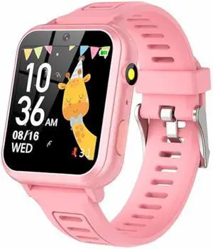 Kids Smart Watches Girls Age 3-12 Kids Watches with 24 Games Touch Screen Music Player Camera Alarm Clock Calculator Flashlight 12/24 hr Educational Toys Birthday Gifts for Girls Ages 6 7 8 9 10