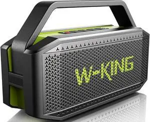 W-KING Portable Loud Bluetooth Speakers Wireless, 100W Max IPX6 Waterproof Outdoor Bluetooth Speaker Subwoofer, 60W Exlarge Passive Radiator- Deep Bass/40H/EQ/2 Pairing/TF/AUX, Party Big Large Boombox