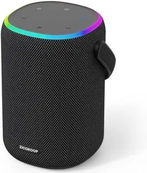 Bluetooth Speaker with IPX7 Waterproof, 50W Portable Outdoor Speakers with Handle, Bluetooth 5.3 True Wirelss Stereo Sound, Deep Bass, 15H Playtime with Light for Home Backyard Beach(Black)