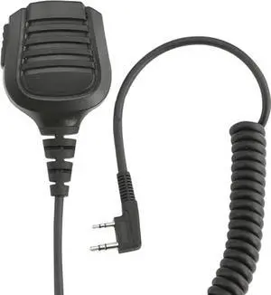 Rugged Radios Waterproof Remote Shoulder Speaker Mic for Off Road Industrial Racing Radios 2-Pin Kenwood Baofeng & Rugged  Connects to Two Way Handheld Radio