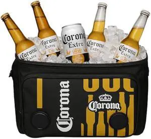 Corona Insulated Cooler with Speakers  Holds 36 Cans, Modern Floating Design, Super Portable Travel Bag, Durable Bluetooth Speaker for Parties, Festivals, Boats, Beaches