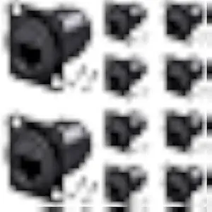 PENGLIN 10PCS D-Type RJ45 Coupler, Shielded RJ45 Panel Mount Connector, CAT6/CAT5E/CAT5 Female to Female LAN Network Bulkhead Pass Through Socket