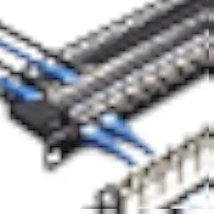 24 Port RJ45 Patch Panel Cat6 STP Feed Through, Coupler Network Panel 19 Inch, Inline Keystone Ethernet Patch Panel with Back Bar