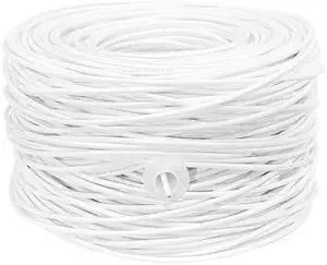 Premiertek 1000Ft Cat6 23AWG Riser UTP Solid 4-Pairs Network Ethernet LAN Cable Bulk White (CAT6-CCA-1KFT-W)