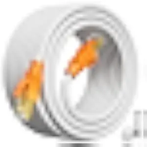 Cat 8 Ethernet Cable 100ft, Cat 8 Outdoor Network Cable 100 ft, 26AWG Heavy Duty High Speed 40Gbps 2000Mhz with Gold Plated RJ45 Connector, Solid Copper Internet Cable for Router, 30 Clips