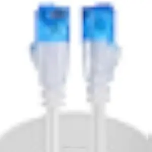 Ercielook Ethernet Cable 200 ft High Speed, Cat 6 Flat Internet Cable with rj45 connectors, Long LAN Cable with Clips & Straps - White 60 M