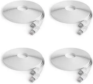 Amcrest CAT6E 4K-Rated Video POE Ethernet Cable 100ft Internet High Speed Network Cable for PoE Security IP Cameras, Smart TV, PS4, Xbox One, Router, Laptop, Computer, Home (4PACK-CAT6ECABLE100)