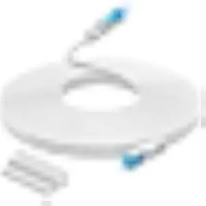 AOPOCKAN TECH Cat 6 Ethernet Cable 150 FT White, Cat6 Flat RJ45 Computer Internet LAN Network Ethernet Patch Cable Cord - 150 Feet