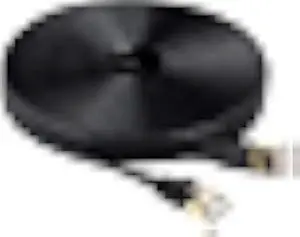 Cat 6 Ethernet Cable 150 ft High Speed RJ45 Internet Cable for Outdoor & Indoor Support CAT6 Network Solid Slim Flat Black Computer LAN for PC