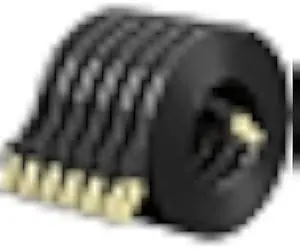 Cat 7 Ethernet Cable 10ft 6 Pack Shielded,Flat Ethernet Patch Cables - High Speed Internet Cable for Modem, Router, LAN, Computer - Compatible with Cat 5e,Cat 6 Network - Black