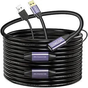 LDKCOK USB 2.0 Type A Male to A Female Active Repeater Extension Cable 100ft, High Speed 480 Mbps