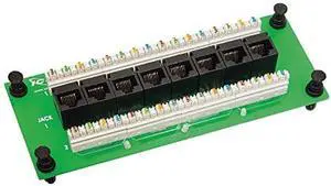 ICC CAT6 Ethernet Data Module, 8 Ports, UL Listed & PoE++ Rated, High-Performance Network Interface, Quick Push-Pin Mount, Fits 9, 14, and 28 Structured Wiring Enclosures