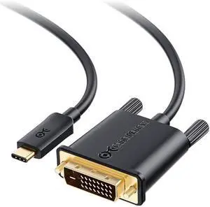 Cable Matters USB C to DVI Cable (USB-C to DVI Cable) 6 ft - Thunderbolt 4 / USB4 / Thunderbolt 3 Port Compatible with MacBook Pro, Dell XPS 13, 15, HP Spectre x360, Surface Pro