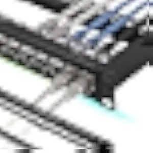 Rapink Patch Panel 24 Port Cat7 with Inline Keystone 10G Support, Coupler Patch Panel STP Shielded 19-Inch with Removable Back Bar, 1U Network Panel for Cat7, Cat6, Cat6A, Cat5e,