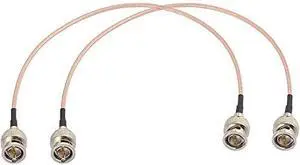 Superbat 3G HD SDI Cable BNC Cable 1ft 30cm 75 ohm for Cameras BMCC Video Equipment Supports HD-SDI 3G-SDI 4K 8K SDI Video Cable (Straight,2Pcs)