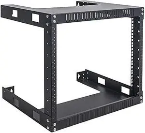 Sound Town 2-Post 8U Wall Mount Open Frame Rack, 16 Depth, for Servers, IT Equipment, Network Devices, AV, Patch Panels (ST2PWOR-8U)