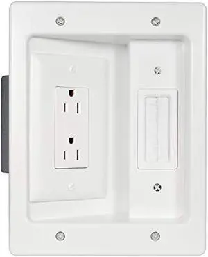 Legrand  OnQ in-Wall Cable Management Kit for Power & Low Voltage Cords  Hides TV or Display Cables Retrofit Behind The Wall  UL Listed TV Cord Hider w/DIY Install & Included Hardware  HT2102WHV1