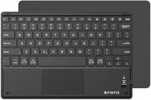 Fintie Ultrathin 4mm Wireless Bluetooth Keyboard with Built-in Multi-Touch Touchpad for iPad, iPhone, Samsung Galaxy, Nexus, Microsoft Surface, HP and Other Bluetooth Devices [Retail Packaging]