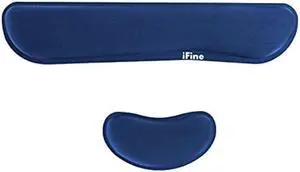 iFine Upgrade Enlarged Memory Foam Set Keyboard & Mouse Wrist Rest Pad Cushion Support for Computer, Laptop, Mac, Durable and Comfortable For Office or Home Pain Relief Stress-free Typing (Navy Blue)