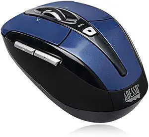 Adesso IMOUSES60L Blue 2.4ghz Wireless Optical Mini Mouse with Programmable Driver 4-Way