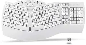 Perixx Periboard-612 Wireless Ergonomic USB Split Keyboard, US English Layout