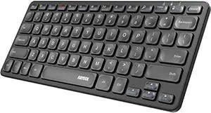 Arteck Universal Multi-Device Bluetooth Keyboard Ultra Slim and Compact Wireless Bluetooth Keyboard with Media Hotkeys for Windows iOS iPad OS Android Computer Desktop Laptop Surface Tablet Smartphone