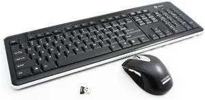 I-Rocks RF-6577L-BK  Retro 2.4GHz Wireless Keyboard and Mouse Combo (Black)