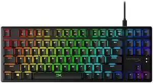 HyperX Alloy Origins Core - Tenkeyless Mechanical Gaming Keyboard, Software Controlled Light & Macro Customization, Compact Form Factor, RGB LED Backlit, Tactile HyperX Aqua Switch,Black