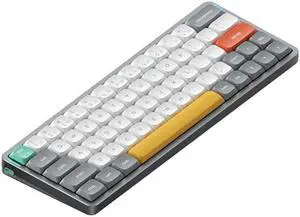 nuphy Air60 V2 Portable Wireless Keyboard 60% Low Profile Mechanical Keyboard Support QMK/VIA Compatible with Windows/mac OS/Linux Supports Bluetooth 5.1/2.4GHz/Wired (USB-C) Grey-Gateron Blue Switch
