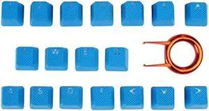 Taihao Sky Blue Rubber TPRGaming Backlit Keycaps Set for Cherry MX Mechanical Keyboards Compatible OEM Tfue