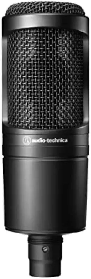 Audio-Technica AT2020 Cardioid Condenser Studio XLR Microphone, Ideal for Project/Home Studio Applications