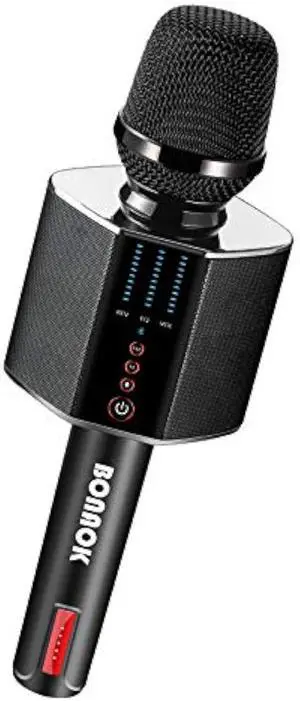 BONAOK Karaoke Microphone, Portable Wireless Bluetooth Karaoke Mic for Adults&Kids Car Home Outdoor Party, Karaoke Machine for PC/All Smartphone G50 Black 2025