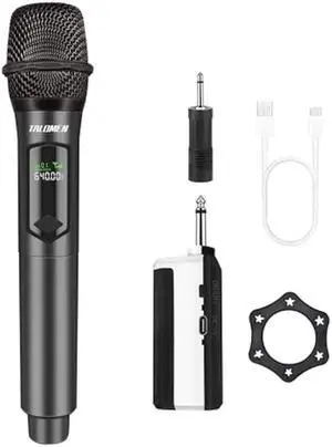 Wireless Microphone,Professional Handheld Cordless Dynamic Mic System with Rechargeable Receiver(160 Ft),Karaoke Microphone Set for Singing,Karaoke,Wedding,DJ,Party,Speech,Church,PA,K60-1 Wireless Microphone,Professional Handheld Cordless Dynamic Mic System with Rechargeable Receiver(160 Ft),Karaoke Microphone Set for Singing,Karaoke,Wedding,DJ,Party,Speech,Church,PA,K60-1