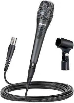 CAROL AC-910S XLR Wired Vocal Microphone  Dynamic Cardioid Mic with AHNC Dual-Engine Noise Cancelling Tech for Singing, Karaoke, Stage & Studio, Includes Mic Clip, 14.8ft XLR Cable & On/Off Switch